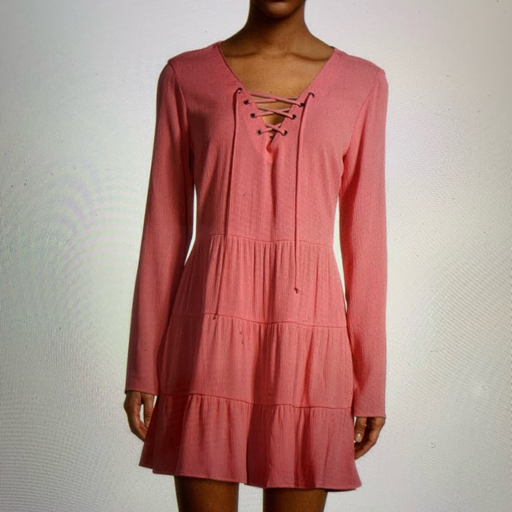 NWT- No Boundaries Pink Long Sleeve Dress